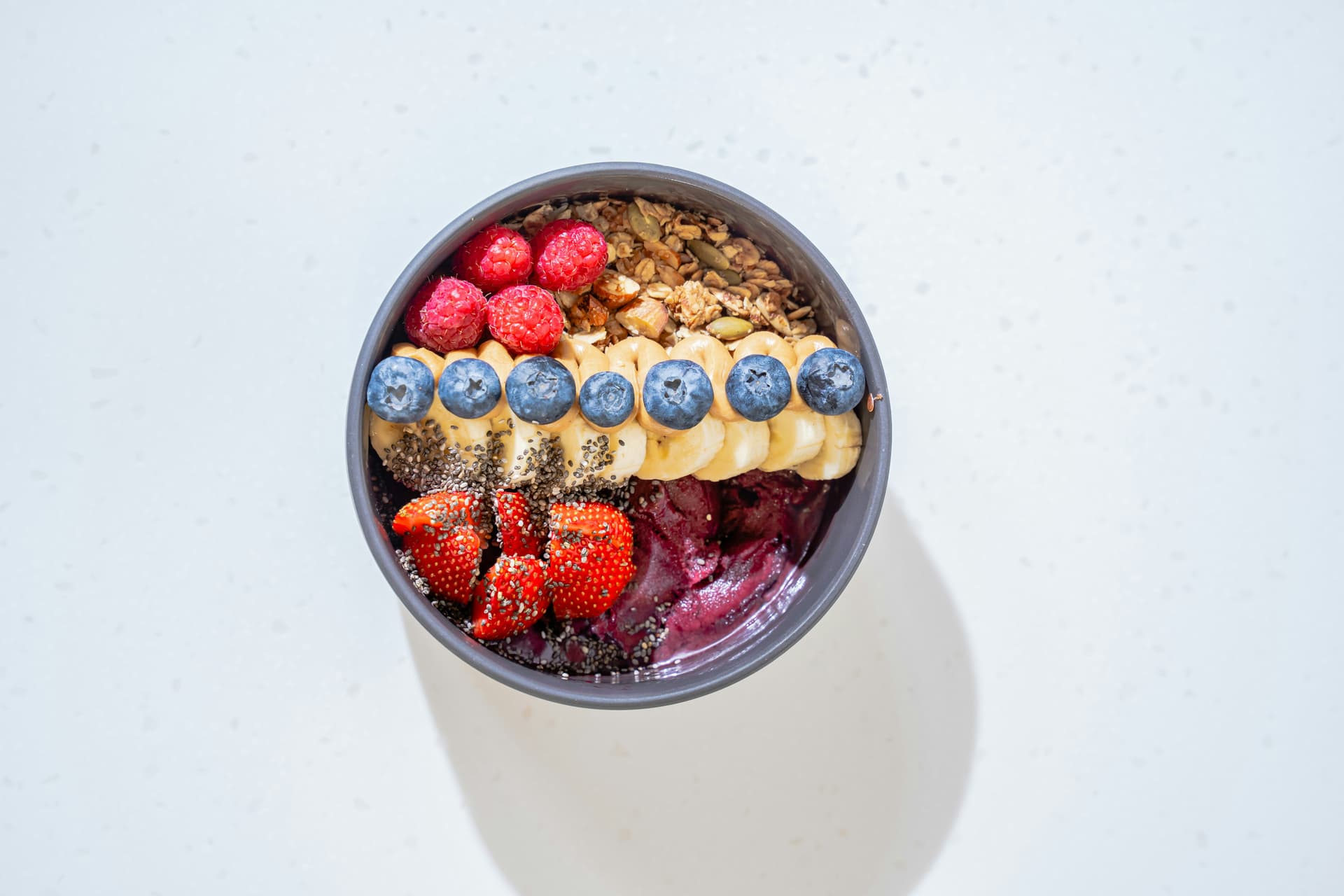 Cardápio digital para açaíteria com bowl de açaí