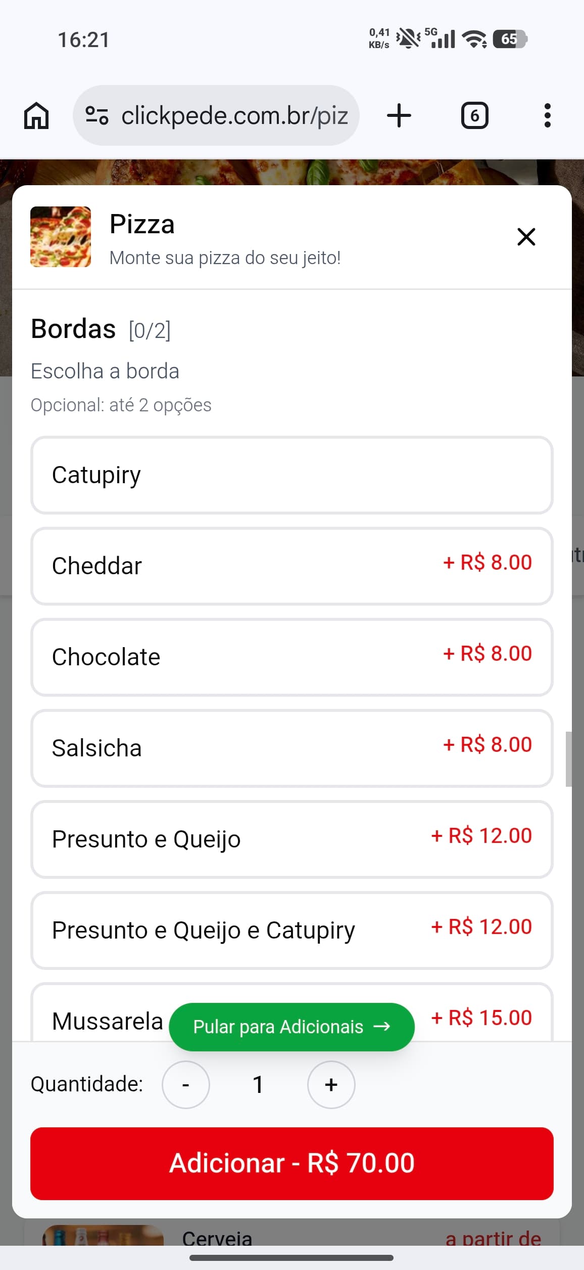 Bordas e Adicionais